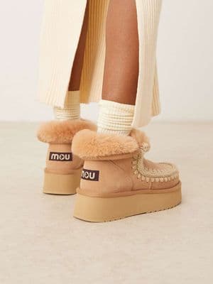 Mou mini platform suede boots