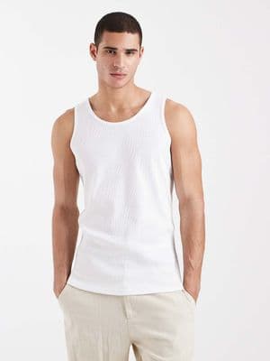 Brave Soul ribbed racer neck tank top