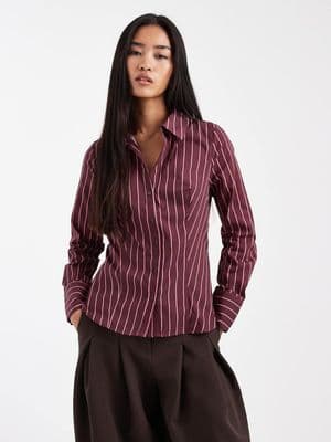 Miss Selfridge poplin fitted shirt