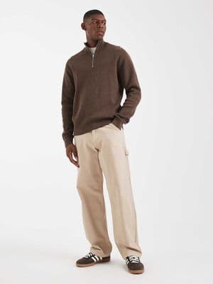 ONLY & SONS half zip knit sweater