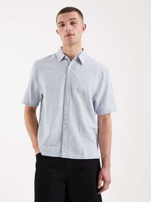Hollister short sleeve linen blend shirt