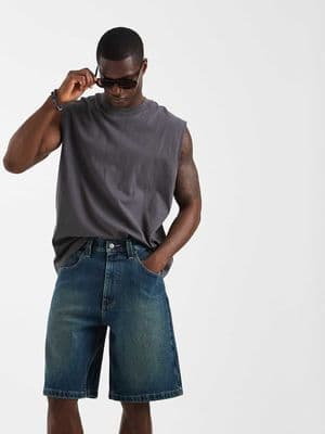 Hollister baggy denim shorts