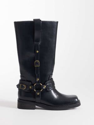Public Desire Fig harness knee boots