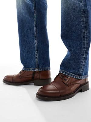 Jack & Jones leather lace up boot