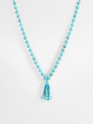 Mango beaded drop necklace
