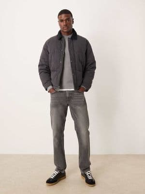 Abercrombie & Fitch washed twill puffer jacket