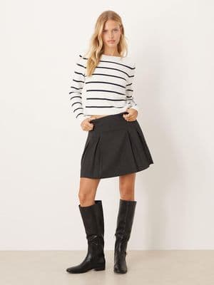 Mango pleated mini skirt