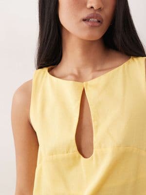 ASOS DESIGN slash neck keyhole mini sundress
