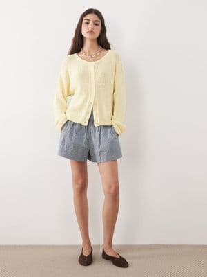 Abercrombie & Fitch button up lightweight knit micro cardigan