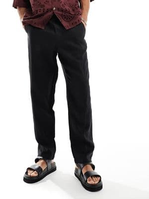 Cotton On relaxed straight leg linen pants