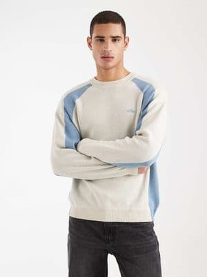 Cotton On long sleeve paneled crew neck T-shirt