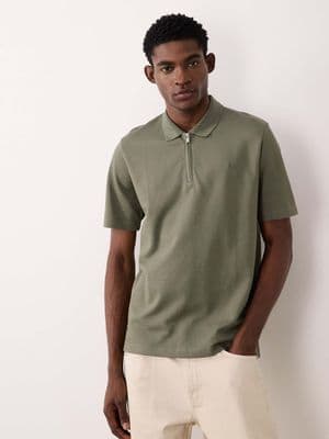 Jack & Jones Premium quarter zip polo top