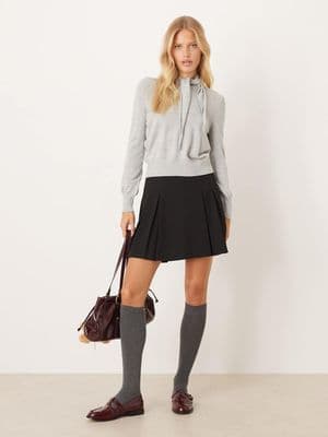 Mango pleated mini skirt