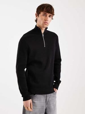 ONLY & SONS half zip knit sweater