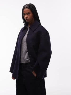 & Other Stories wool rich short collared jacket