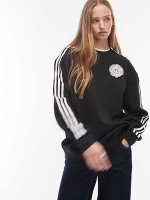 adidas Originals Adiluna ruffle logo detail sweatshirt
