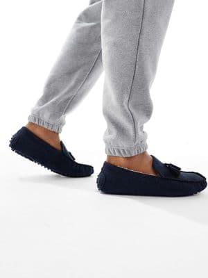 SEQWL faux fur lined ruched moccasins