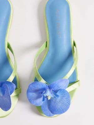 Public Desire Magnolia 3D floral flat sandals