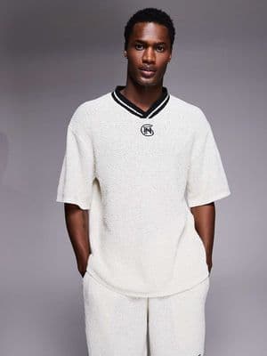 Good For Nothing oversized knit hockey jersey
