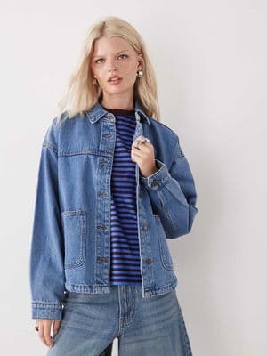 Noisy May boxy fit denim jacket