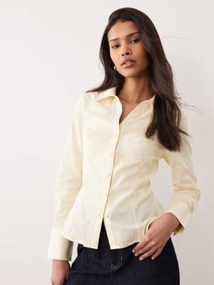 Miss Selfridge poplin fitted shirt