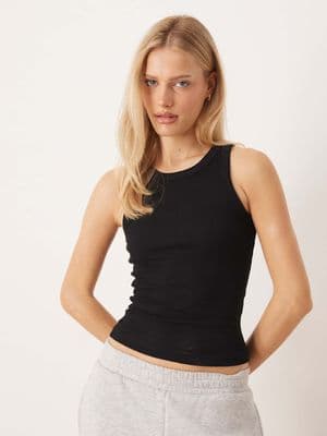 Gina Tricot fitted rib knit tank top