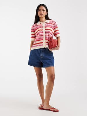 ONLY short sleeve crochet cardigan