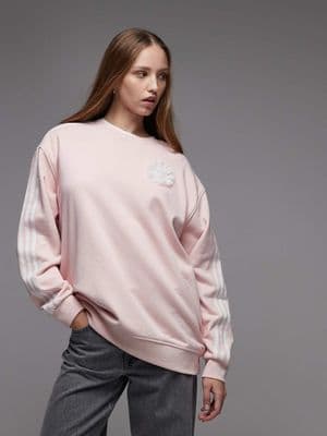adidas Originals Adiluna ruffle logo detail sweatshirt