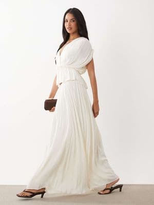 Gina Tricot wide sheer maxi skirt