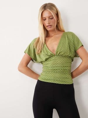 Miss Selfridge v-neck top
