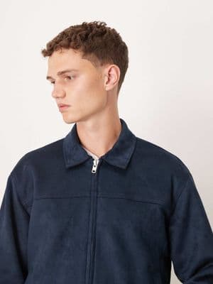 Abercrombie & Fitch lightweight cropped faux suede jacket
