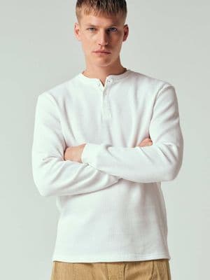 ONLY & SONS long sleeve Henley T-shirt