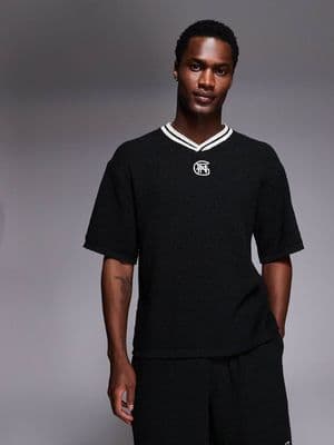 Good For Nothing oversized knit hockey jersey