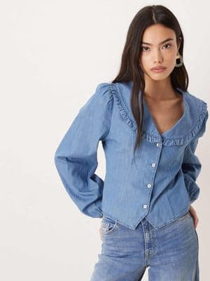 Nobody's Child denim fitted shirt