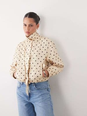Miss Selfridge scallop detail windbreaker