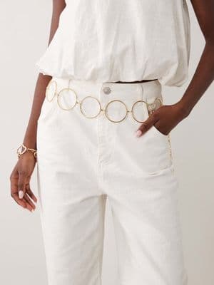 My Accessories large rings chain belt