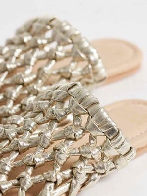 Bronx Ann-aya woven flat mules