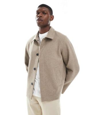 Jack & Jones boxy wool blend jacket