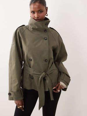 Gina Tricot high neck trench jacket