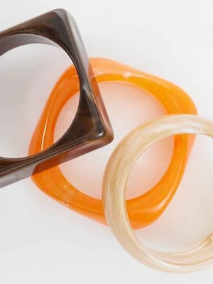 Reclaimed Vintage resin 3 pack bangle