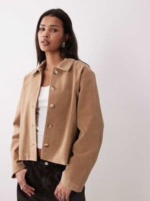 Gina Tricot faux suede short jacket