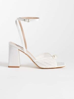 Be Mine Bridal Wide Fit Punam block heel sandals