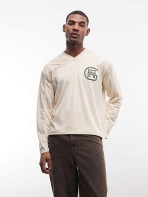 Good For Nothing oversized long sleeve hockey jersey