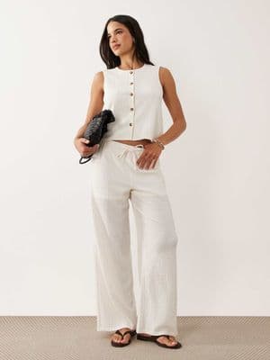 JDY textured tailored pants