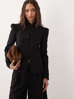 Miss Selfridge tailored puff sleeve jacket