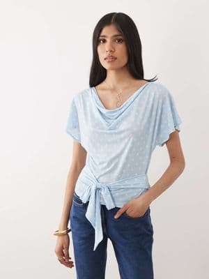 Miss Selfridge cowl neck top