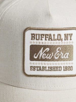 New Era E frame patch logo linen cap
