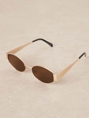 Gina Tricot oval metal frame sunglasses