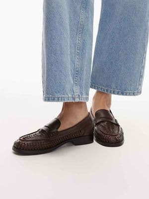 Bronx Zur-ii woven detail loafers