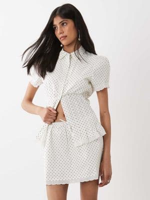 WeWoreWhat pull on mini skirt
